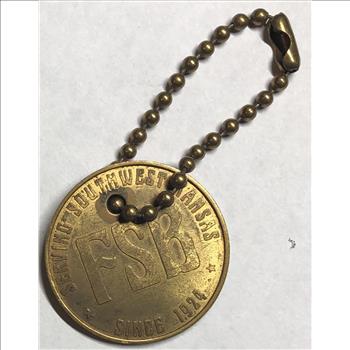 >1974 The Fidelity State Bank - Garden City, Kansas - 50th Anniversary Medallion on Chain