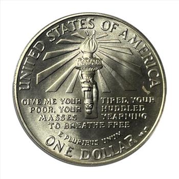 * 1986-P U.S. Silver Liberty Dollar - 1st Issued Statue of Liberty - Ellis Island Commemorative Dollar  - Boxed with COA