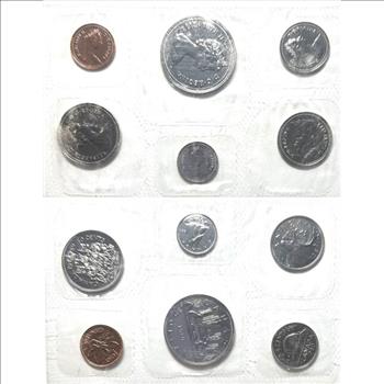 - 1980 Royal Canadian Mint Coin Set - 6 Uncirculated Coins in Original Canada Mint Packaging With COA