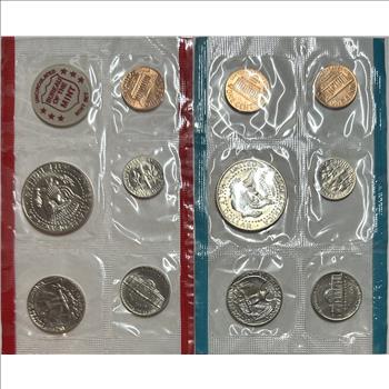 >1971 U.S. Uncirculated Coin Set - 11 Coins Including (2) Kennedy Half Dollars and Mint Marker in Original Packaging