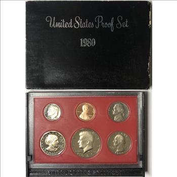 >1980-S United States Proof Set - 6 Coins in Original Government Packaging