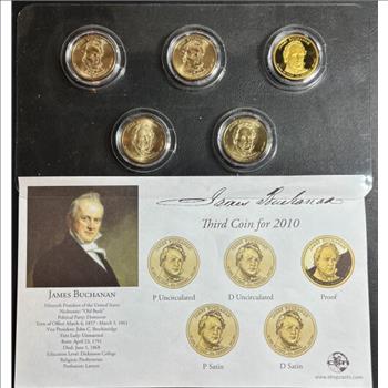 . 2010 U.S. James Buchanan Presidential Dollar Coins 