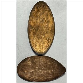 2 Elongated Cents - 1962 1st Orbital Space Flight on 1962-D Lincoln Cent and 2003 Space Shuttle Disaster