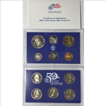 >2005-S  United States Mint Proof Set - 11 Coins in Original Mint Packaging With COA