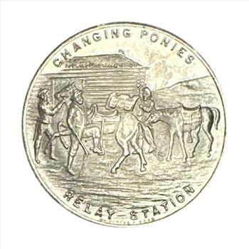 - 1860-1935 Pony Express Diamond Jubilee Lustrous Commemorative Medallion