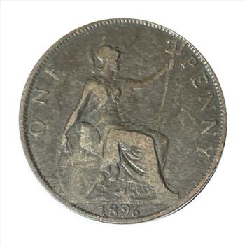 - 1896 United Kingdom One Penny - Queen Victoria