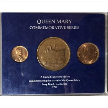 # Queen Mary Commemorative Set - Commemorating the Arrival of the Queen Mary Long Beach, California 1967