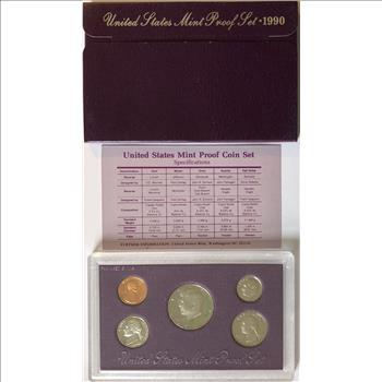 >1990 United States Mint Proof Set in Original Government Packaging Box ...