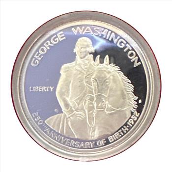 - 1982-S U.S. Silver Proof George Washington 250th Anniversary Commemorative  Half Dollar
