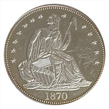 - 1870-S U.S. Seated Liberty One Dollar Replica Coin