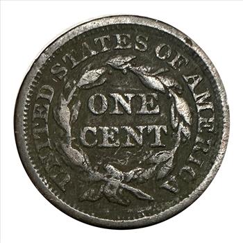 >1848 U.S. Braided Hair One Cent