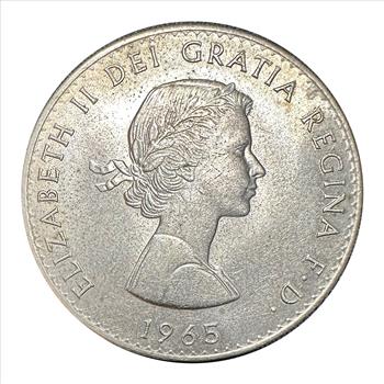>1965 Great Britain Winston Churchill Commemorative Coin - Nice Detail