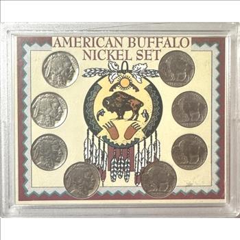 American Buffalo Nickel Set - 8 Coins - 1928, 1930 (2), 1935, 1936 (2) and 1937 (2)