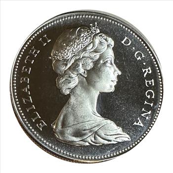 >1867-1967 Canada Silver Brilliant Uncirculated One Dollar Goose Coin - Mirror Shine!