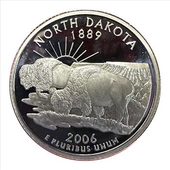 >2006-S U.S. Silver Proof State Quarter Honoring North Dakota