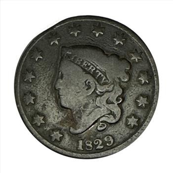 - 1829 U.S. Coronet Liberty Large Head Cent