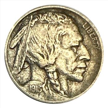 - 1913 U.S. Type 2 Buffalo Nickel - Fine grade detail