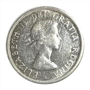 - 1958 Canada Silver One ($1) Dollar - AKA the 