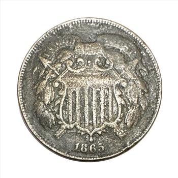 - 1865 U.S. Shield Two Cent Coin