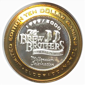 # Silver Strike!  Collector's Series $10 Silver Gaming Token - El Dorado Hotel Casino Reno Nevada  - .999 Fine Silver
