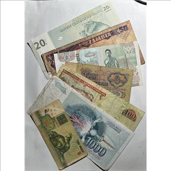 Mystery Bundle of Foreign Currency - 7 Notes