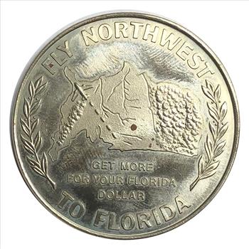 >Fly Northwest to Florida Token - DC-10 Airplane Token