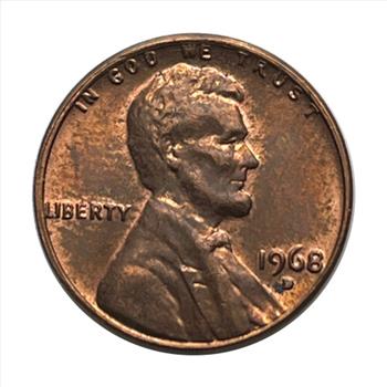 * Error Coin:  1968-D Lincoln Cent - Filled D Mint Mark