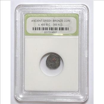 Ancient Greek Bronze Coin c. 400 BC - 300 AD - International Numismatic Bureau