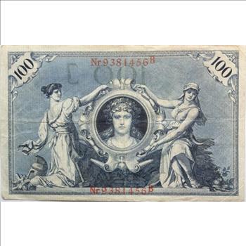 *1908 German 100 Mark Reichsbanknote - Red Seal Note