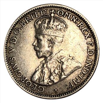 *1936 Australia Silver 6 Pence Coin