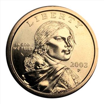 *2003-P United States Mint Uncirculated Sacagawea Golden One Dollar Coin