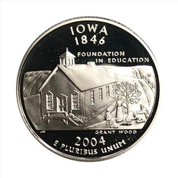 *2004-S US Silver Proof State Quarter - Iowa