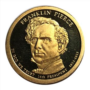 *2010-S US Proof Presidential One Dollar Coin –  Franklin Pierce
