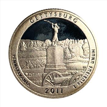 *2011-S US Silver Proof National Park Quarter – Gettysburg