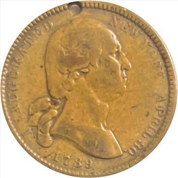 1883 Brooklyn Bridge Opening Commemorative Medal (Holed-Us Usual)