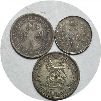 (3) Great Britain Silver Coins-All Choice Original