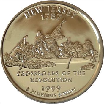 1999-S U.S. Silver Deep Cameo New Jersey State Quarter (First Issued) Washington Quarter