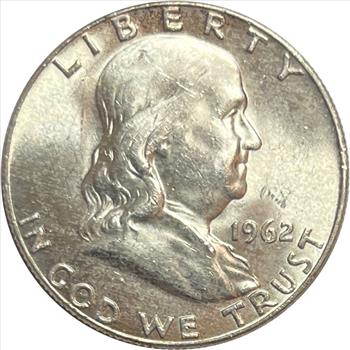 1962-D U.S. Silver Brilliant Uncirculated Franklin Half Dollar