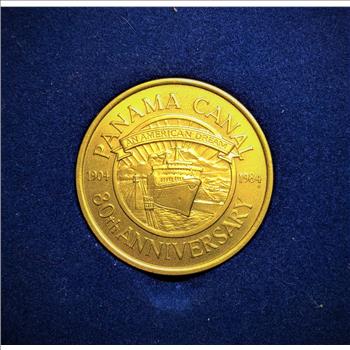 Panama Canal Commemorative Medal In Custom Display Box