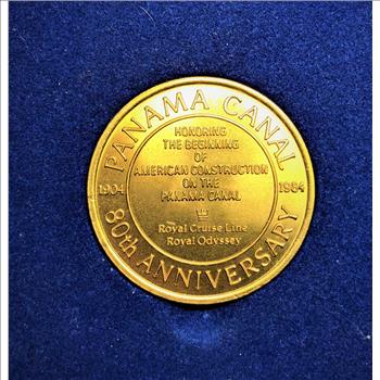 Panama Canal Commemorative Medal In Custom Display Box