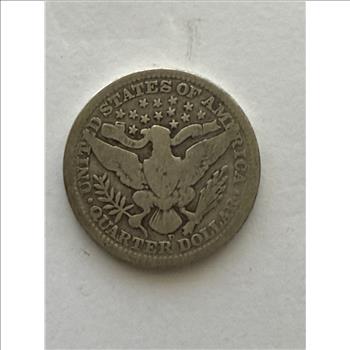 1915-D U.S. Silver Barber Quarter, 90% Silver, Nice
