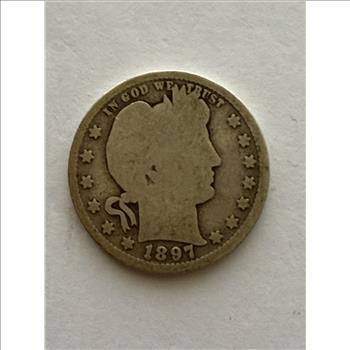 1897 U.S. Silver Barber Quarter
