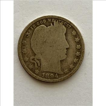 1894 U.S. Silver Barber Quarter