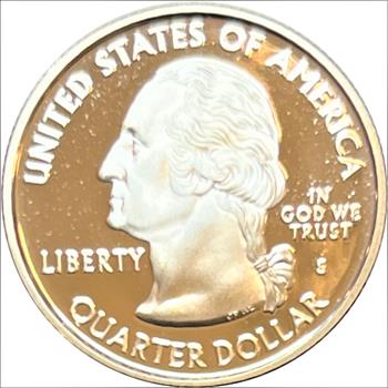 2007-S U.S. Silver Utah State Quarter Gem Deep Cameo Silver Proof