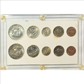 1963 Colorful U.S. Silver Mint Set-Philadelphia & Denver Minted Issues-Custom Old School Holder-Very Pretty!