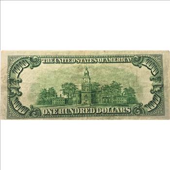 1934 Cleveland US $100 Currency Note-Nice Collector Grade