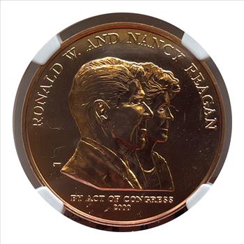 * 2016 U.S. Bronze Ronald & Nancy Reagan Medal  - Coin & Chronicles Set - Early Releases - Certified MS67 RD by NGC