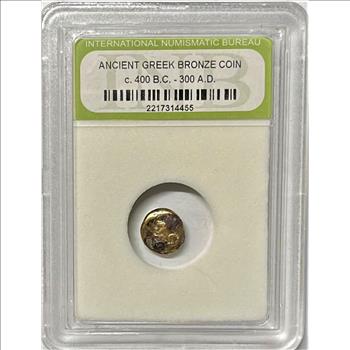 INB Certified Ancient Bronze Roman Coin Circa 400 BC-300 AD