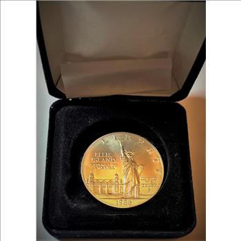 1986-P U.S. Silver Brilliant Uncirculated Liberty Silver Dollar-Custom Encased