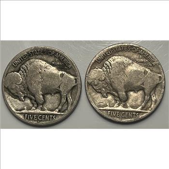 1920-S and 1920-D U.S. Buffalo Nickels - Set  of 2